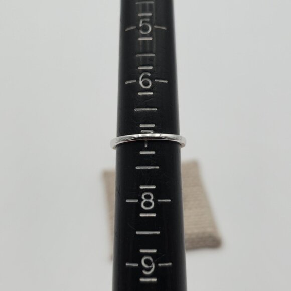 Size 7 Sterling Silver Bar Cubic Zirconia Gems Ring A3885 - Picture 7 of 9